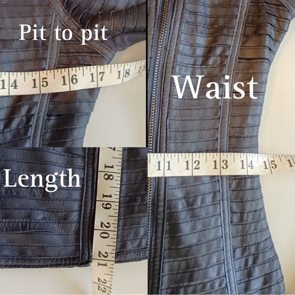 Vintage 100% Genuine Leather Asymmetrical Contrast Paneling Sz S Moto Jacket - Picture 13 of 14